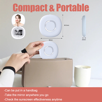 Miroir UV portable intelligent pour tester le maquillage et les résidus de crème solaire sur la peau avec LED