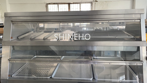 <span class=keywords><strong>KFC</strong></span> Freír Pollo Chaffing <span class=keywords><strong>Platos</strong></span> Calentador de alimentos de acero inoxidable escaparate F001 - Product Image 5