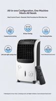 Ventilateur tour portable 3-en-1 avec fonction de refroidissement et de chauffage 2000W, réservoir d'eau, télécommande, silencieux, pour la maison et le bureau
