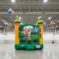 Château gonflable personnalisé 13*13*13 pieds, épaisseur 0,55 mm, PVC écologique, certifié CE, garantie 3 ans, usage commercial, pour enfants