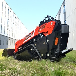 TOVISEN V1000 Mini Skid Steer Loader Diesel Orugas Hidraulica Alto Flujo Mulcher Forestal - Product Image 5