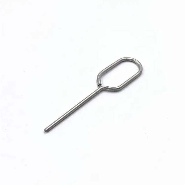 Custom High Quality SS 304 SIM Card Eject Pin Customized Smartphone Card Tray Eject Tool Easy to Use Puller Spring Tool
