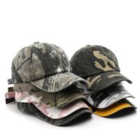 Gorra de béisbol vintage de sarga curvada de 6 paneles al por mayor con logotipo bordado personalizado, de algodón lavado, ajustable para deportes al aire libre
