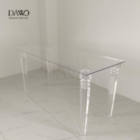 Table de bar moderne en acrylique de luxe, transparente et élégante, pour événements, mariages, hôtels, hôpitaux, écoles