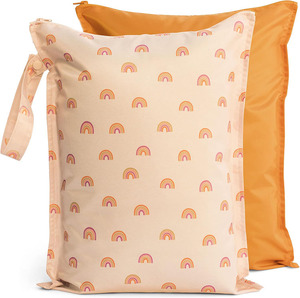 Mess-proof Wet Bags 2 Pack Waterproof and Washable Bag for Stroller, Daycare, <strong>Baby</strong> <strong>Diapers</strong>, Pool, Wet Toddler Swimsuits