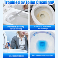 Échantillon gratuit nettoyant hygiénique pour cuvette de toilette à bulles avec eau de javel