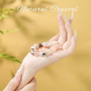Bracelet en pierres naturelles, bijoux élastiques faits à la main pour femmes et hommes, accessoires de mode pour tous les jours et cadeaux en gros - Product Image 3