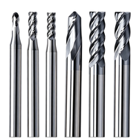 Fraise carrée à 4 dents en carbure de tungstène massif, revêtement TiAlN, pour usinage CNC de l'acier au carbone et de l'acier inoxydable