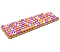 China Baru USB Proyeksi Warna-Warni 104 Tombol Keycap Punk Keyboard Mini Gaming Nirkabel Portabel 896 untuk Komputer Laptop