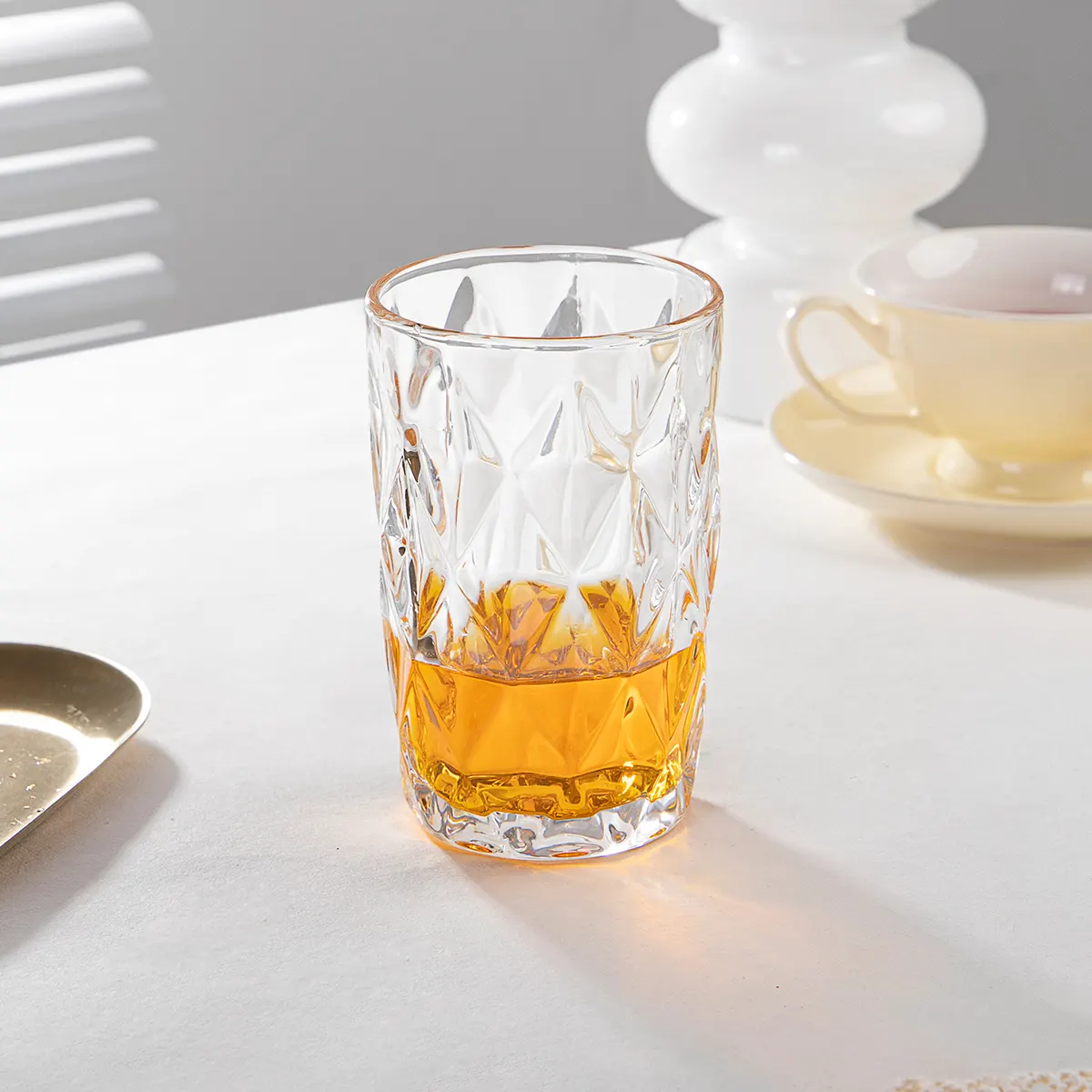 Großhandel Whisky Brille Custom Highland Becher 375ml Highball Whisky Gläser Kristall Trinkgläser