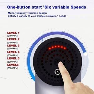 Pistola de Masaje Profesional con Vibración, Pantalla Táctil LCD, 6 Cabezales de Masaje, 5 Niveles de Velocidad, 10 mm de Amplitud, Masajeador Eléctrico Corporal de Músculos Profundos - Product Image 5