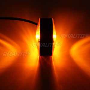 1/2/4X 24V Luz de posición lateral tipo Lollipop ámbar/naranja para remolques, camiones, caravanas y furgonetas - Product Image 2