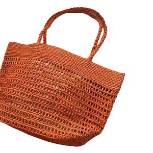 Borsa a Spalla da Donna 2026 Nuovo Stile in Rafia Lavorata a Mano all'Uncinetto, Intrecciata a Rete con Chiusura Aperta e Due Cinghie, Ideale per Vacanze al Mare - Product Image 5