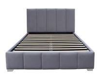ODM Mobilier de maison Full Twin Double Queen Size Tissu de velours Rembourré Ottoman Stockage Cadre de lit King