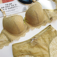 Ensemble de lingerie push-up en dentelle sexy pour femme, grande taille, pour poitrine généreuse, style révélateur, Pure Desire Sweet Girl