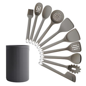 ชุดอุปกรณ์ครัวซิลิโคนทนความร้อนสูงแบบใหม่ ไม่ติดกระทะ ชุดตะหลิว ช้อน อุปกรณ์ทำอาหาร สำหรับใช้ในบ้าน - Product Image 5