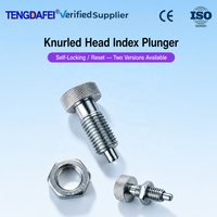 Piston d'indexage robuste à tête moletée autobloquante, à ressort, pour le positionnement et le maintien d'objets CNC