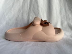 Ciabatte color carne con suola antiscivolo da 25 mm, punta aperta, suola in EVA, per tutte le stagioni, da indossare in casa - Product Image 1