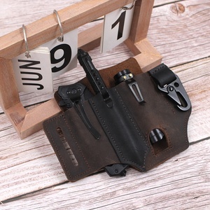 HIBO OEM Multi-<span class=keywords><strong>outils</strong></span> avec étui en cuir, organisateur EDC, couteau, stylo, mini lampe torche, sac de <span class=keywords><strong>ceinture</strong></span> avec <span class=keywords><strong>porte</strong></span>-clés - Product Image 5