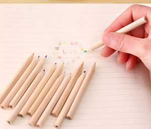 Coffret de crayons de couleur 6 et 12 couleurs pour cadeaux, avec impression de logo, adapté au dessin et au gribouillage, emballé dans du papier kraft - Product Image 4