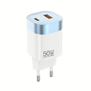 อะแดปเตอร์ชาร์จเร็ว PD 50W รุ่นขายดี ช่องเสียบ A+C ชาร์จเร็วแบบ GaN สำหรับโทรศัพท์รุ่น 16 15 14 13 12 - Product Image 5