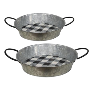 Logotipo personalizable Bandeja galvanizada Hogar Hotel Restaurante Comida decorativa Vegetal Bandeja de servicio de metal galvanizado - Product Image 4