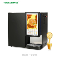 Sistema Inteligente IoT con Pantalla Táctil de 21.5 Pulgadas, Dispensador de Agua Fría Integrado de Sobremesa, Dispensador de Jugo y Agua Saborizada con Sirope para Tiendas de Bebidas