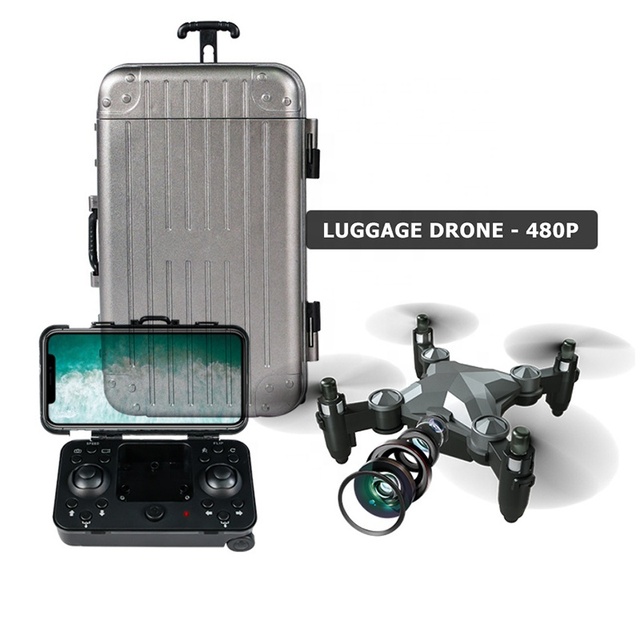 2.4G Folding Fpv Wifi Camera Video Portable Pocket Suitcase Mini Rc Remote Control Luggage Drone Quadcopter