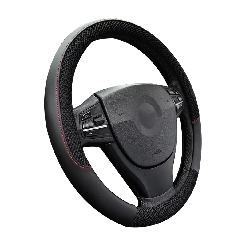Microfiber Leather Steering Wheel Cover Universal 15 Inches