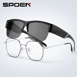 Lunettes de soleil polarisées SPOEN TR90 rectangulaires UV400 pour sports de plein air unisexe adulte - Product Image 1