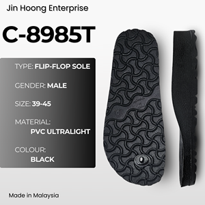 Sandalias de PVC Negras para Hombre Jin Hoong C-8985T, Ultraligeras con Suela Antideslizante Resistente y Diseño Ligero - Product Image 1