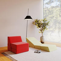 Canapé-lit modulaire compact et pliable avec matelas en mousse écologique pour appartement, maison ou bureau