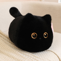 Coussin rond en peluche chat, jouet doux et décoratif pour canapé, cadeau d'anniversaire pour enfants, vente chaude