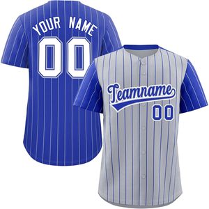 Camiseta de béisbol personalizada con rayas, camisa deportiva con rayas personalizadas, nombre y número cosidos, unisex, para adultos, que absorbe la humedad - Product Image 1
