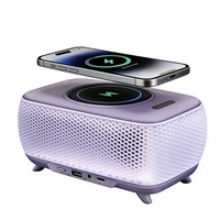 Meilleure Vente Transfrontalière 2026 : Système Audio Portable Mini de Bureau avec Haut-parleur 5.3, Recharge Sans Fil et Lumière Ambiante, Son Puissant
