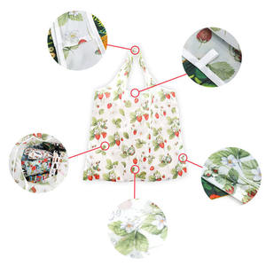 Bolsa de Compras Plegable Ecológica, Bolsa de Mano de Nailon Reutilizable, Bolsa de Compras de Tela Portátil Personalizada, Bolsa de Compras Plegable de Poliéster - Product Image 3