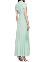 Robe de soirée d'été élégante de luxe à taille plissée, style frais et raffiné, robe longue de club OEM