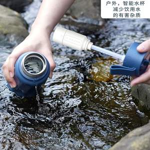 <b>Water</b>+ Portable <b>Filter</b> <b>Cartridge</b> For Straw Cups <b>Universal</b> Carbon Fiber Replacement With Manual Operation Outdoor Use - Product Image 4