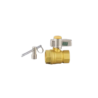 Vanne de verrouillage manuelle en laiton de 1/2 pouces avec conception OEM personnalisable 3/4 boule BSP mâle pour les milieux aquatiques