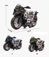 PANDAS 1:8 Modèle de vélo de course électrique en métal Jouet en alliage moulé sous pression pour garçons Modèle de voiture en métal Bend Road Simulation Plastic Decoration