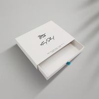 Caja de embalaje de cajón de papel rígido de lujo personalizado con muestra gratis, lámina dorada, logotipo impreso, inserto de cartón y presentación de regalo