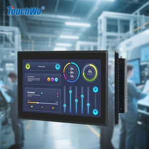 TouchWo Monitor industri hitam 10.1 ''-21.5'', dengan Panel layar sentuh PC untuk sistem MES pabrik - Product Image 1