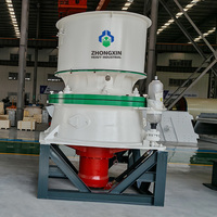 Trituradora de Cono Hidráulica de Cilindro Único, Componentes Centrales del Rodamiento, Capacidad de 45-163 t/h, Fácil de Operar para Trituración Secundaria en Canteras