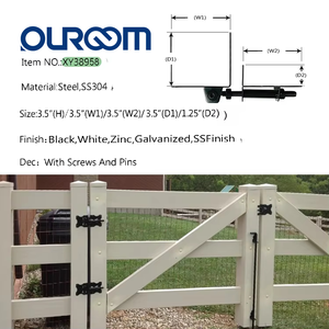 Charnière de porte réglable en PVC, quincaillerie de clôture robuste en acier inoxydable - Product Image 3