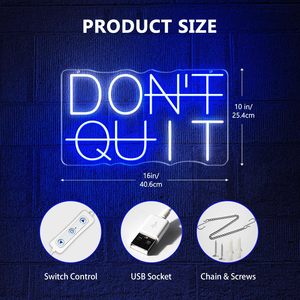 Letrero Luminoso LED 'DONT QUIT' para Decoración de Pared, Regulable, para Hogar, Centro Comercial, Cuarto de Hombre, Oficina, Gimnasio - Product Image 4