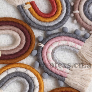 BM053 100% Cotone Fatto A Mano arcobaleno Macrame di Attaccatura di Parete Camera Dei Bambini Scuola Materna Della Decorazione Della Casa macrame arcobaleno - Product Image 6