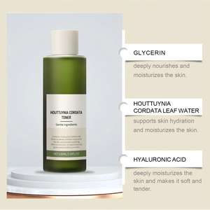 Private Label Houttuynia Cordata Toner 100ml Soothing Redness Relief Oil Control SuitableSensitive Oily <b>Skin</b> Daily Use - Product Image 2