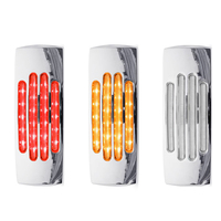 Feu de position latéral Chrome Flatline 22 Diode LED 2 po x 6 po pour semi-remorques Freightliner Kenworth