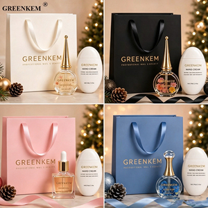 Set Regalo Lusso Personalizzato per Manicure e Pedicure con Logo, <span class=keywords><strong>Crema</strong></span> <span class=keywords><strong>Mani</strong></span>, Olio Cuticole, Nastro di Seta e Sacchetto Regalo in Carta – Kit Manicure per Regalo di Natale - Product Image 2