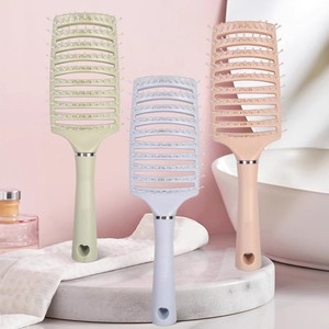 Modern Square Shape Plastic Handle Nylon <b>Bristles</b> Nondisposable Waterproof Professional Massage Hairbrush Boxed Set Salon - Product Image 2